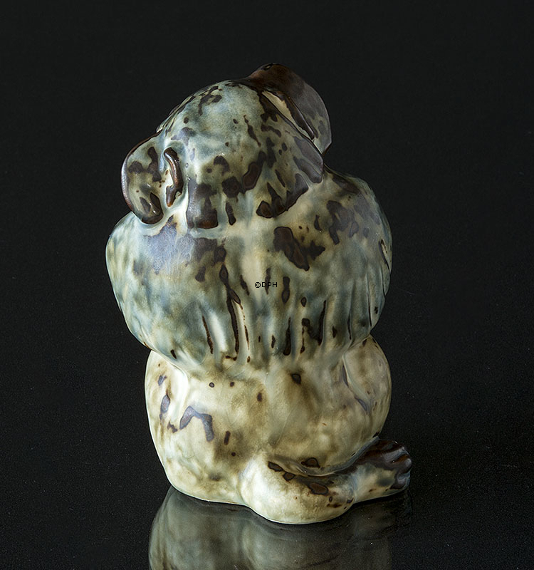 Affe sitzt, Royal Copenhagen Steinzeug Figur Nr. 20216