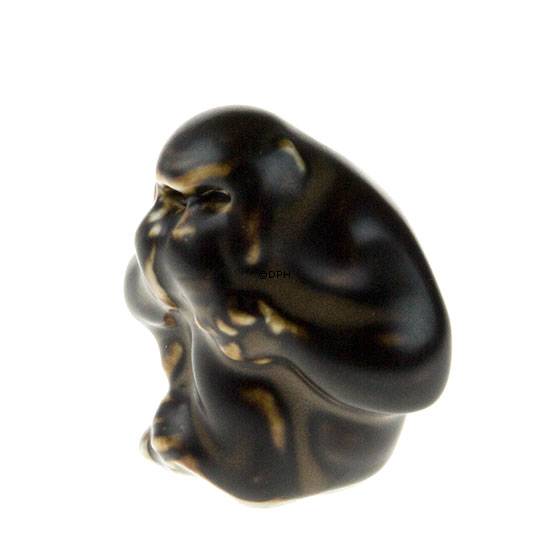 Affe langweilt sich 5cm lang, Royal Copenhagen Steingut Figur Nr. 20218