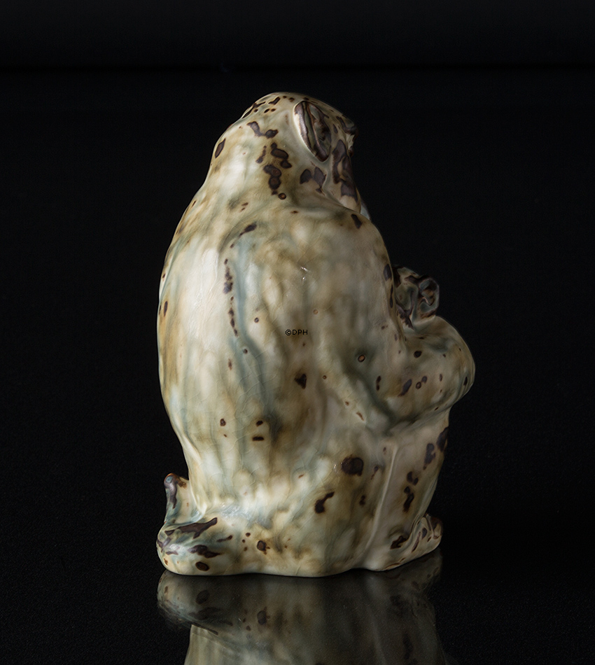 Affe mit Baby, Royal Copenhagen Steinzeugfigur Nr. 20241
