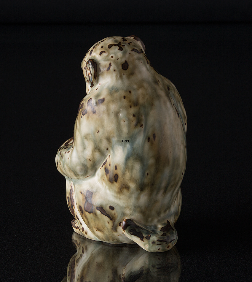 Affe mit Baby, Royal Copenhagen Steinzeugfigur Nr. 20241