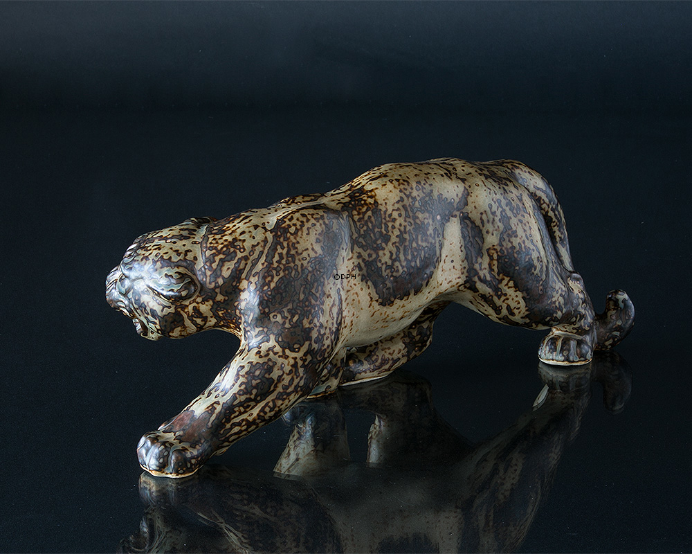 Panther, Royal Copenhagen Steinzeugfigur Nr. 20283