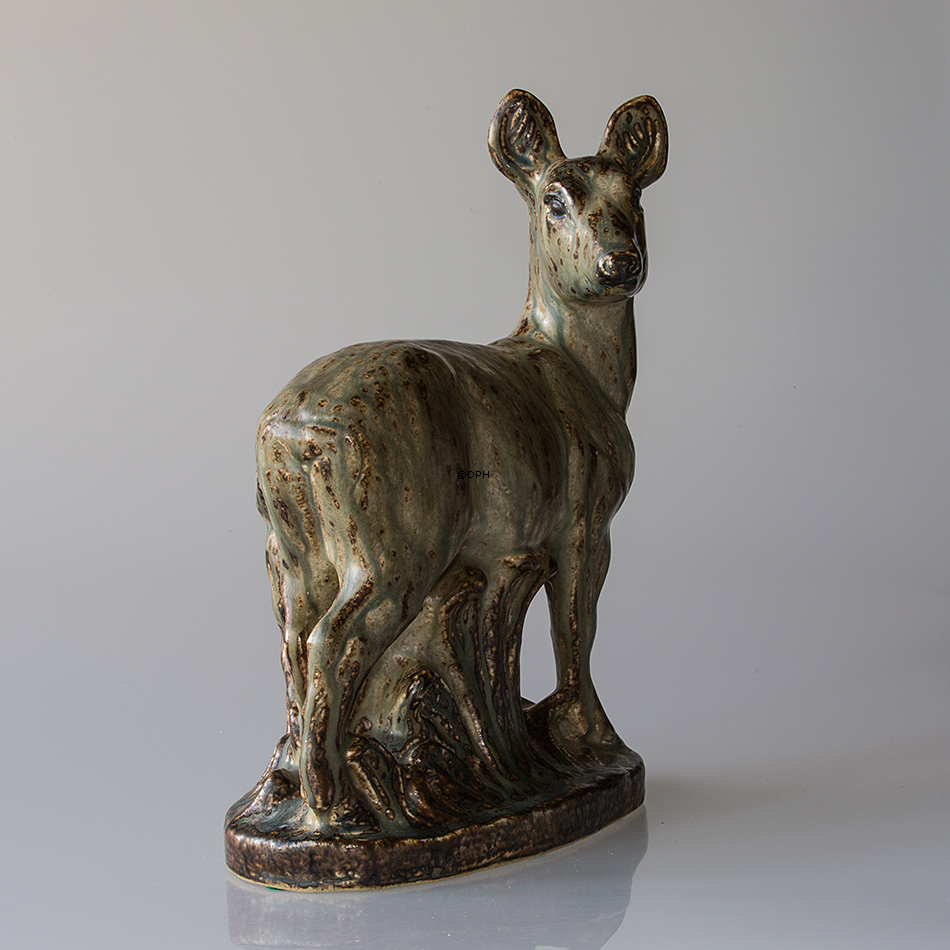Damhirschkuh, Royal Copenhagen Steingut Figur Nr. 20552
