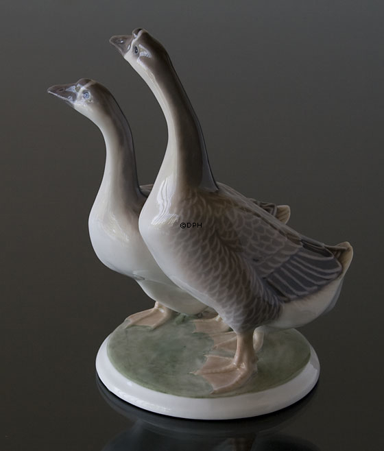 Gruppe von Gänsen, Royal Copenhagen Vogelfigur Nr. 2068
