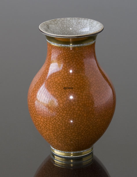 Orange Craquele Vase 11cm, Royal Copenhagen Nr. 212-2736