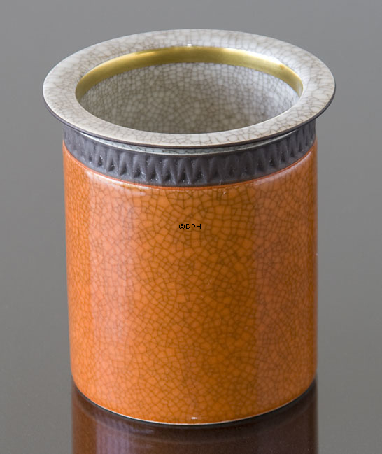 Orange Craquele Vase 8cm, Royal Copenhagen Nr. 212-2794