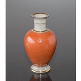 Orange craquele Vase, 18cm, Royal Copnehagen Nr. 212-3032