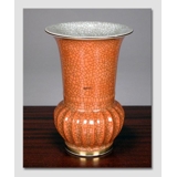 Orange Craquele Vase 15cm, Royal Copenhagen Nr. 212-3148