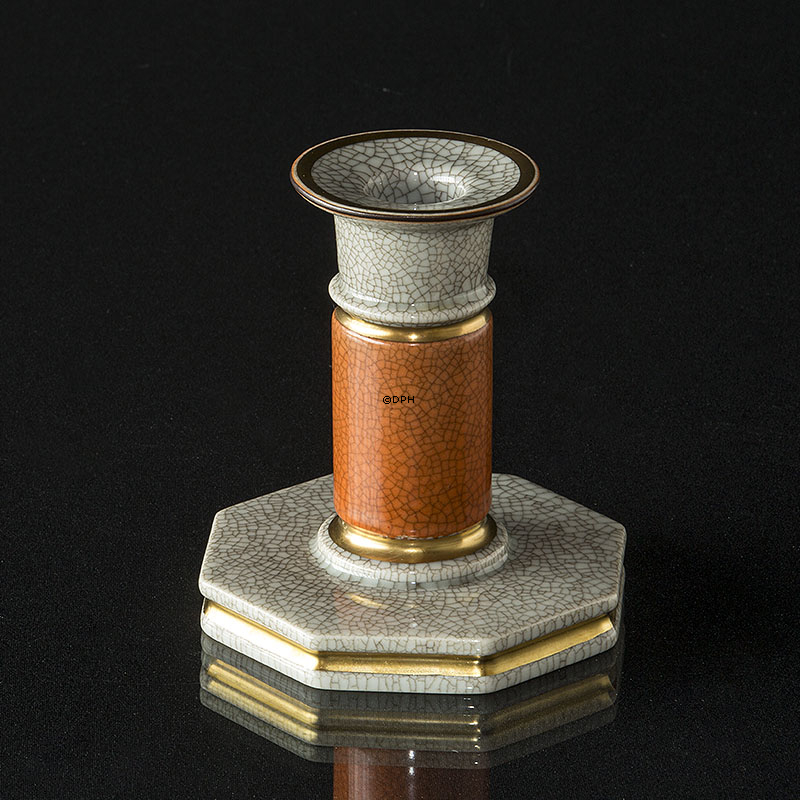 Leuchter Orange Craquele eckig, Royal Copenhagen Nr. 212-3303