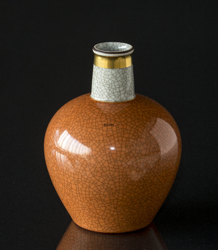Rote Craquele Vase, Royal Copenhagen Nr. 212-3693