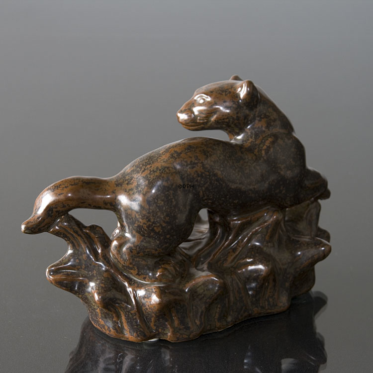 Hermelin, Royal Copenhagen Steingut Figur Nr. 21408