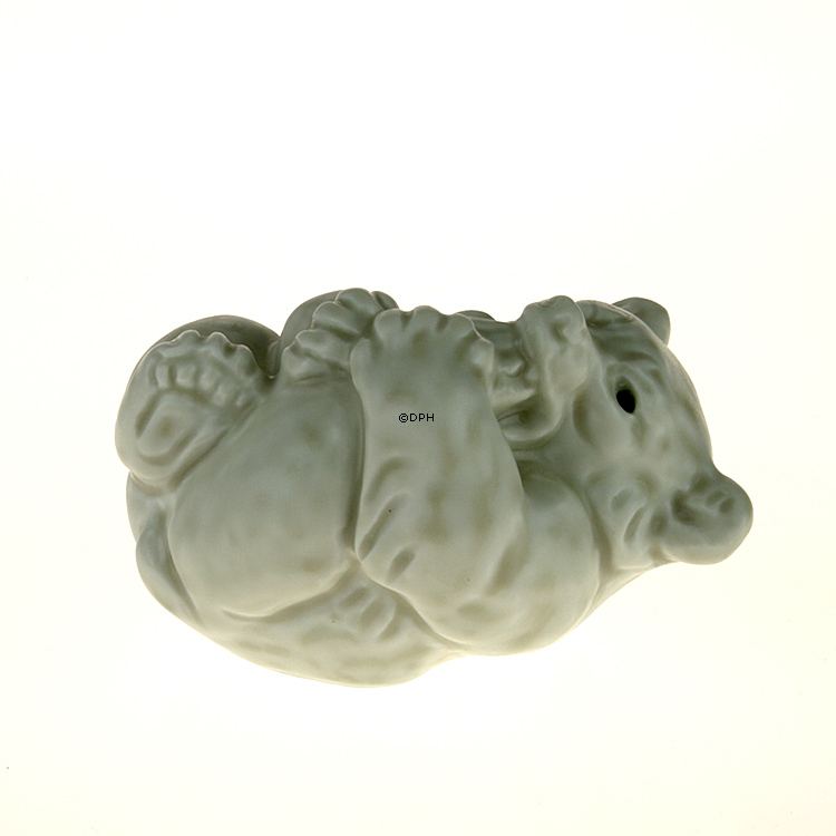 Weißes Eisbärjunges, Royal Copenhagen Steingutfigur Nr. 21434