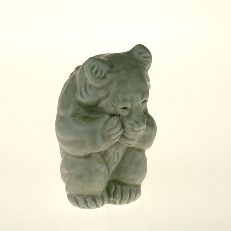 Weißes Eisbärjunges, Royal Copenhagen Steingutfigur Nr. 21435