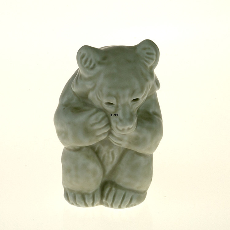 Weißes Eisbärjunges, Royal Copenhagen Steingutfigur Nr. 21435