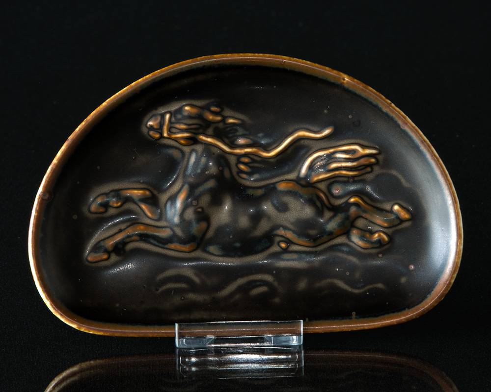 Schüssel mit Pferd, Royal Copenhagen Steinzeug Nr. 21665