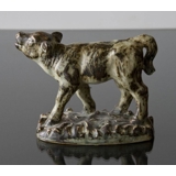 Kalb steht und muht, groß, Royal Copenhagen Steingutfigur Nr. 21736