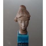 Steingut, Royal Copenhagen Nr. 21816, Frauenbüste, Frau Figur Nana. Entworfen von Johannes Hedegaard,