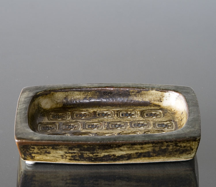 Quadratische Steingutschale mit Mustern, Royal Copenhagen Nr. 21871