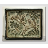 Steingut Teller mit Hirsch, Royal Copenhagen Nr. 22031