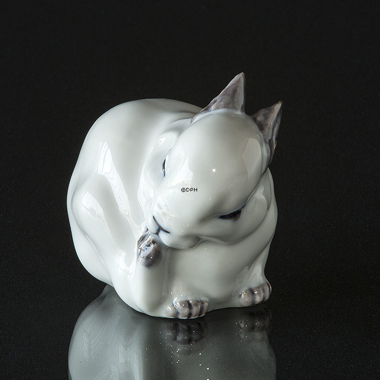 Weißes Kaninchen, Royal Copenhagen Figur Nr. 22692 in Porzellan