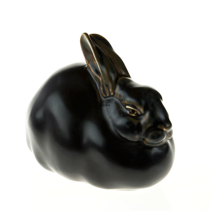 Kaninchen legt und entspannt sich, Royal Copenhagen Steinzeug Figur Nr. 22695