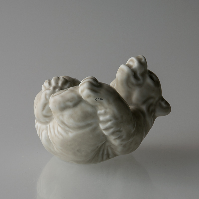 Weißes Steingut Eisbärjunges Figur, Royal Copenhagen Nr. 22745