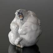 Eisbären kämpfen in einem Gleichstand, Royal Copenhagen Figur Nr. 2317