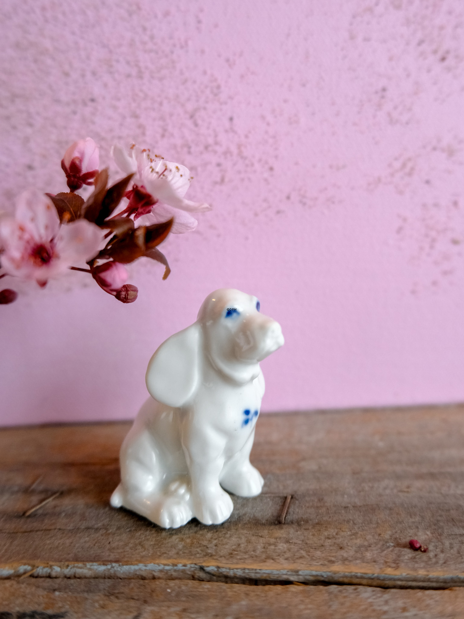 Blau gerippt Hundefigur, Royal Copenhagen Figur Nr. 2547