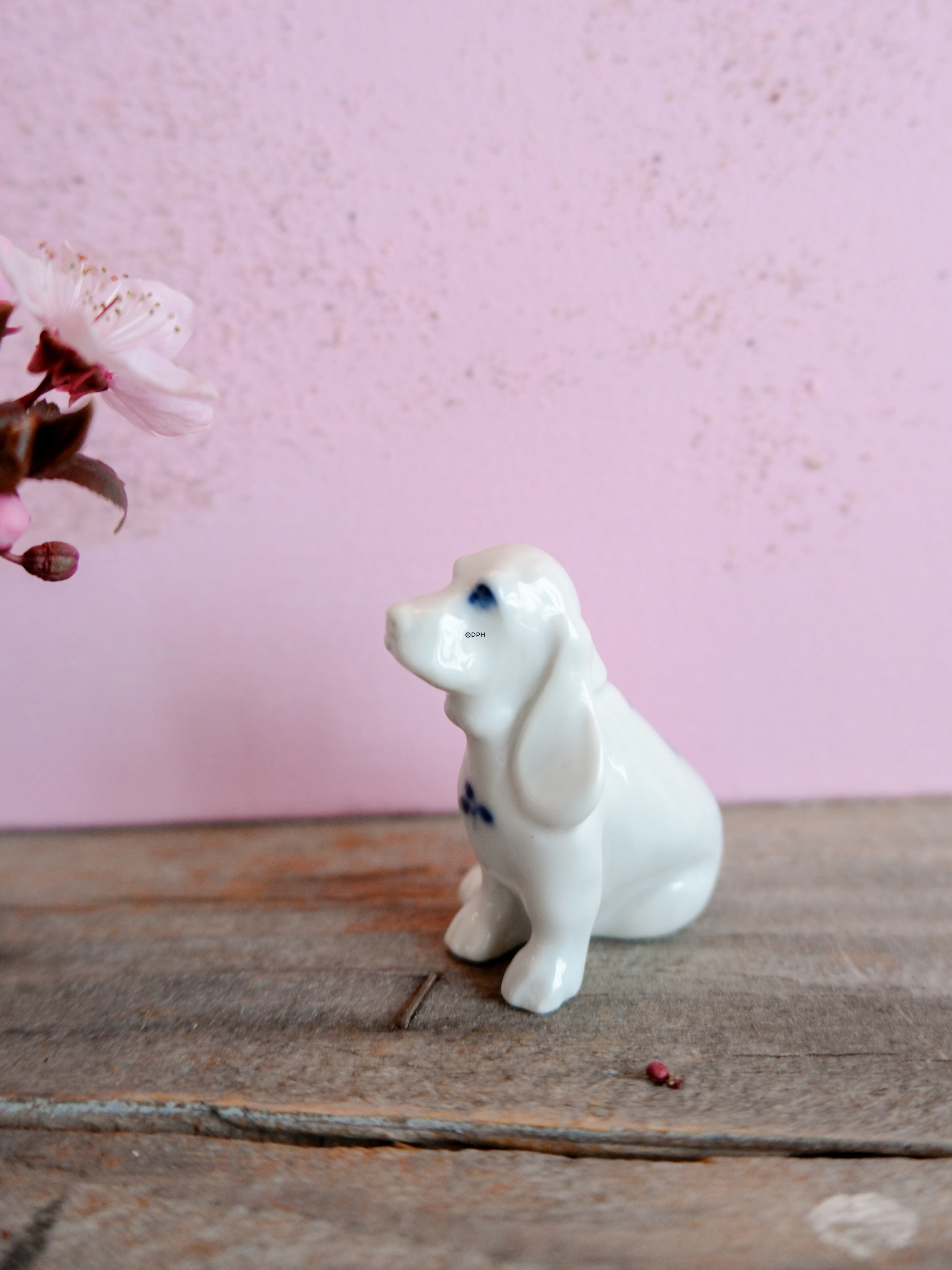 Blau gerippt Hundefigur, Royal Copenhagen Figur Nr. 2547