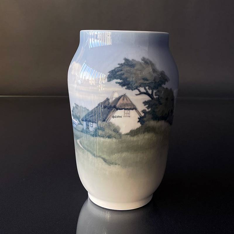Vase mit Bus und Landschaft, Royal Copenhagen Nr. 2600-1217