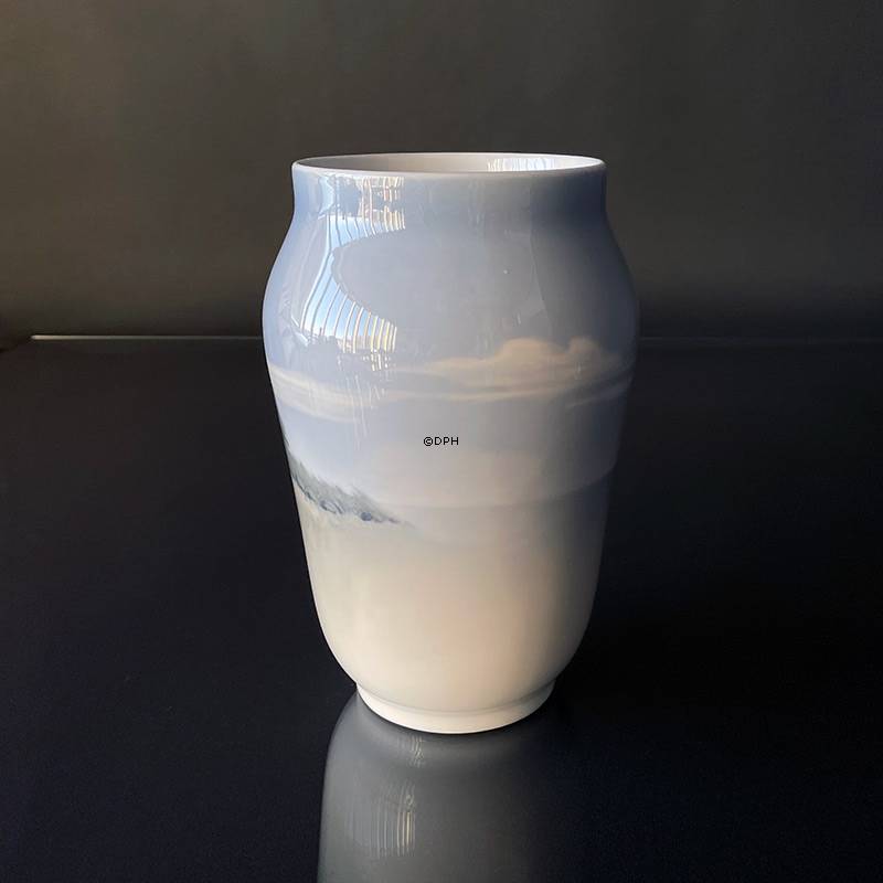 Vase mit Bus und Landschaft, Royal Copenhagen Nr. 2600-1217