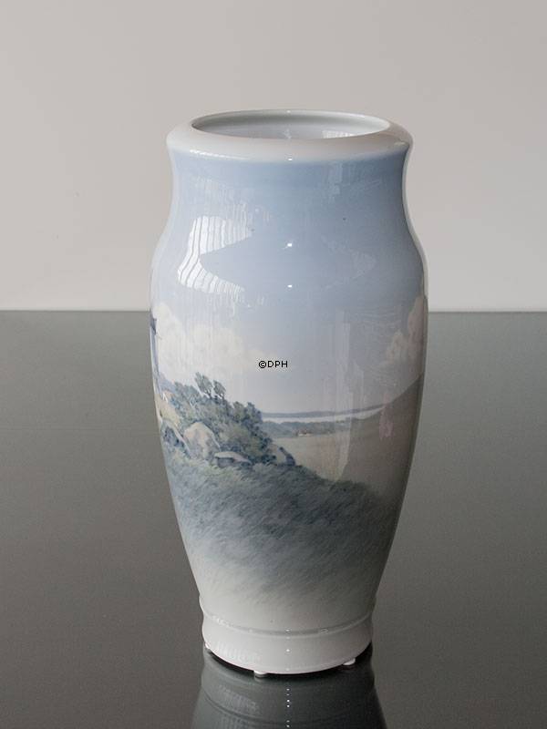 Vase mit Landschaft und Windmühle, Royal Copenhagen Nr. 2634-131