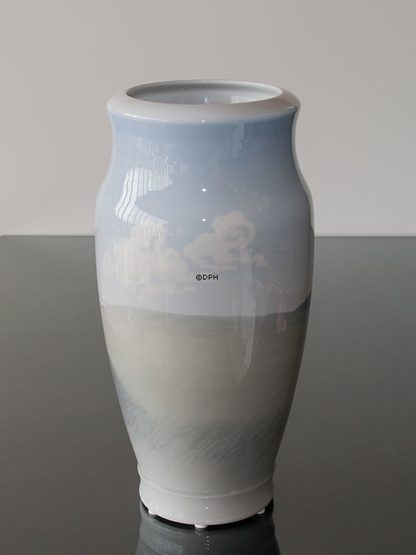 Vase mit Landschaft und Windmühle, Royal Copenhagen Nr. 2634-131