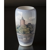 Vase mit dem Gänsesturm in Vordingborg, Royal Copenhagen Nr. 2757-1049