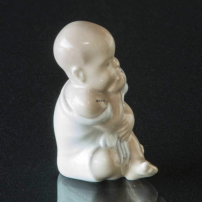 Baby mit Blumen, Frühling, Royal Copenhagen Figur Nr. 2856