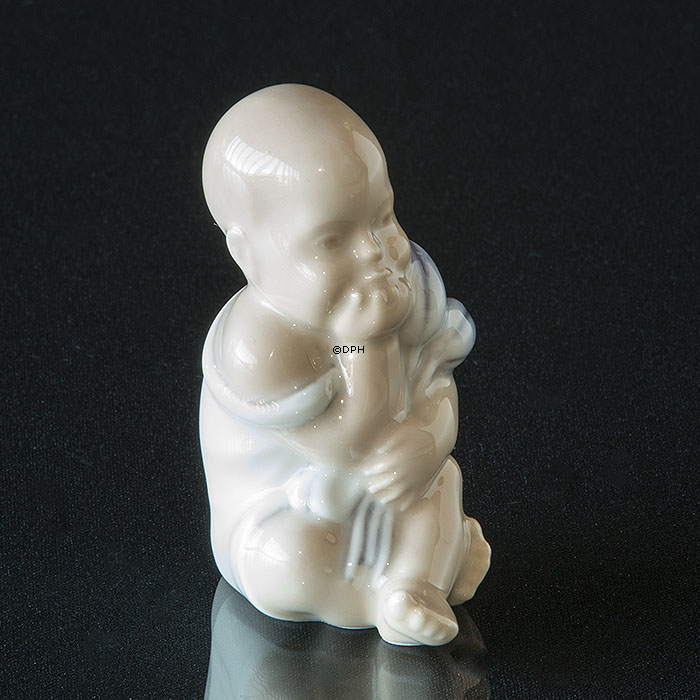 Baby mit Blumen, Frühling, Royal Copenhagen Figur Nr. 2856