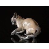 Graue Katze spielt, Royal Copenhagen Figur Nr. 1803 2872