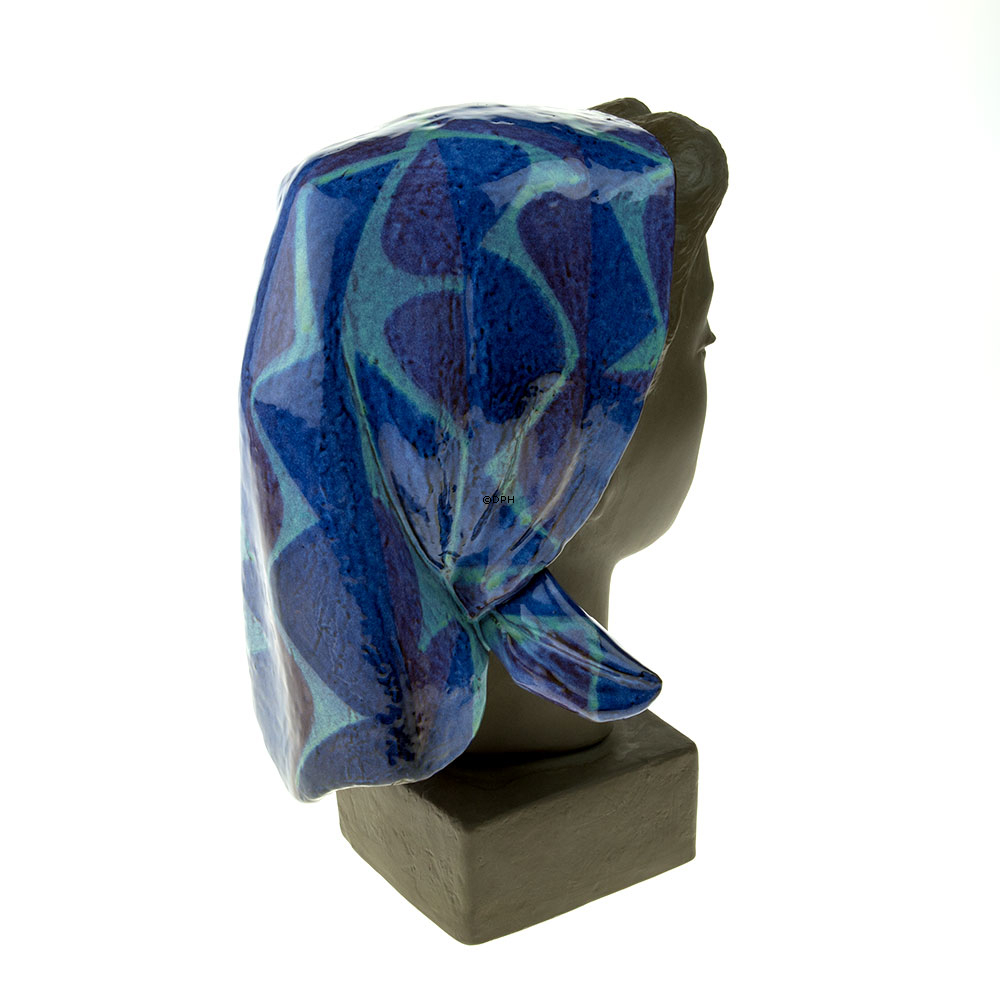 Steingut, Royal Copenhagen / Aluminia, Frau Büst, Damenfigur. Entworfen von Johannes Hedegaard, Nr. 2897-159