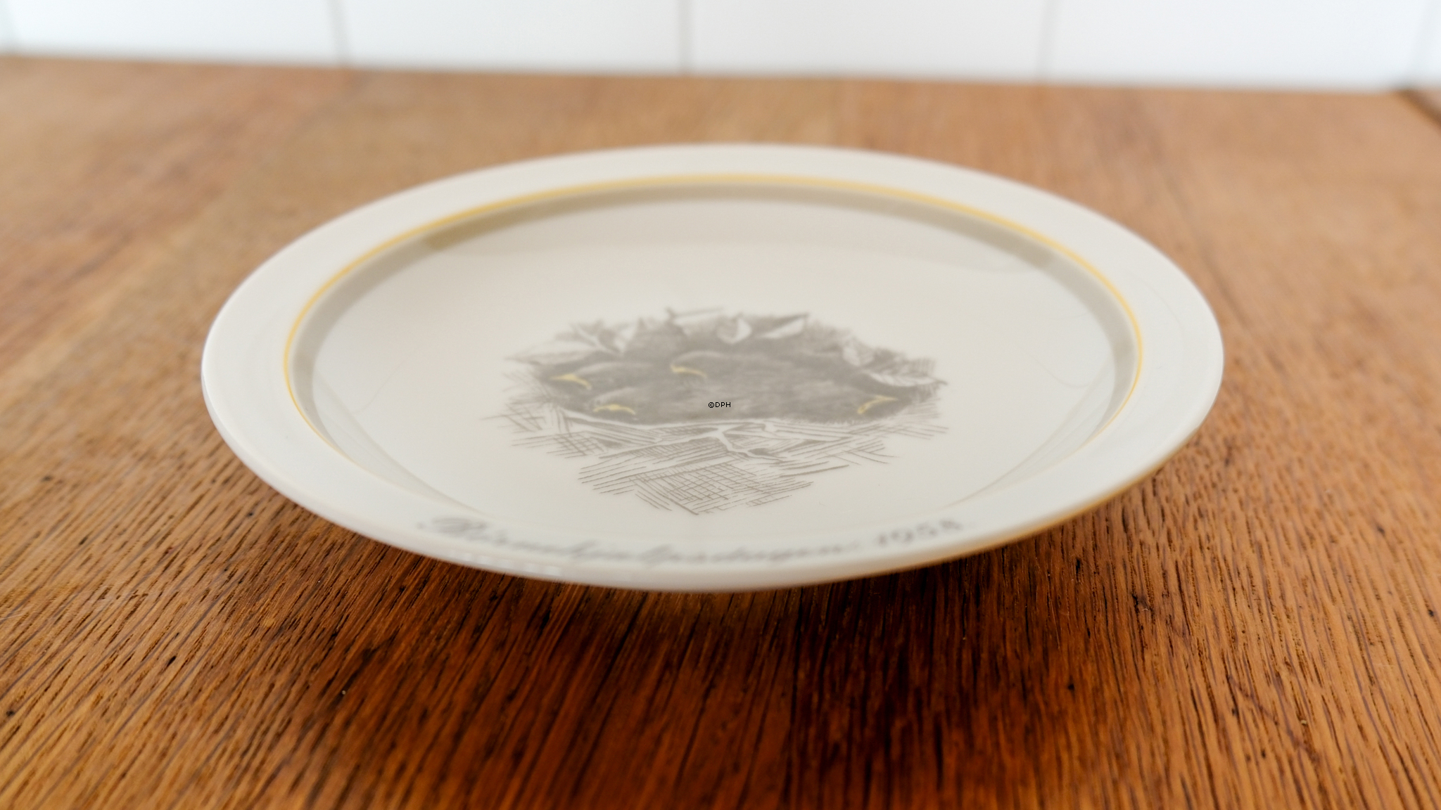 Royal Copenhagen Schale mit Vogeljungen Børnehjælpsdagen 1958 Nr. 14115