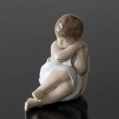 Rosenknospe sitzt zusammen gekräuselt, Royal Copenhagen Kind Figur Nr. 3009