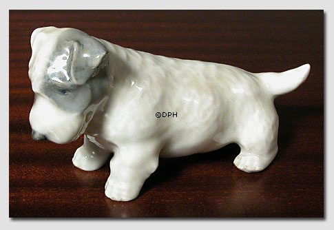 Sealyham Terrier 5cm, Royal Copenhagen Hundefigur Nr. 3086