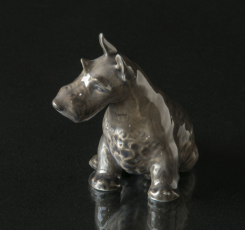 Scottish Terrier 8cm, Royal Copenhagen Hundefigur Nr. 3162