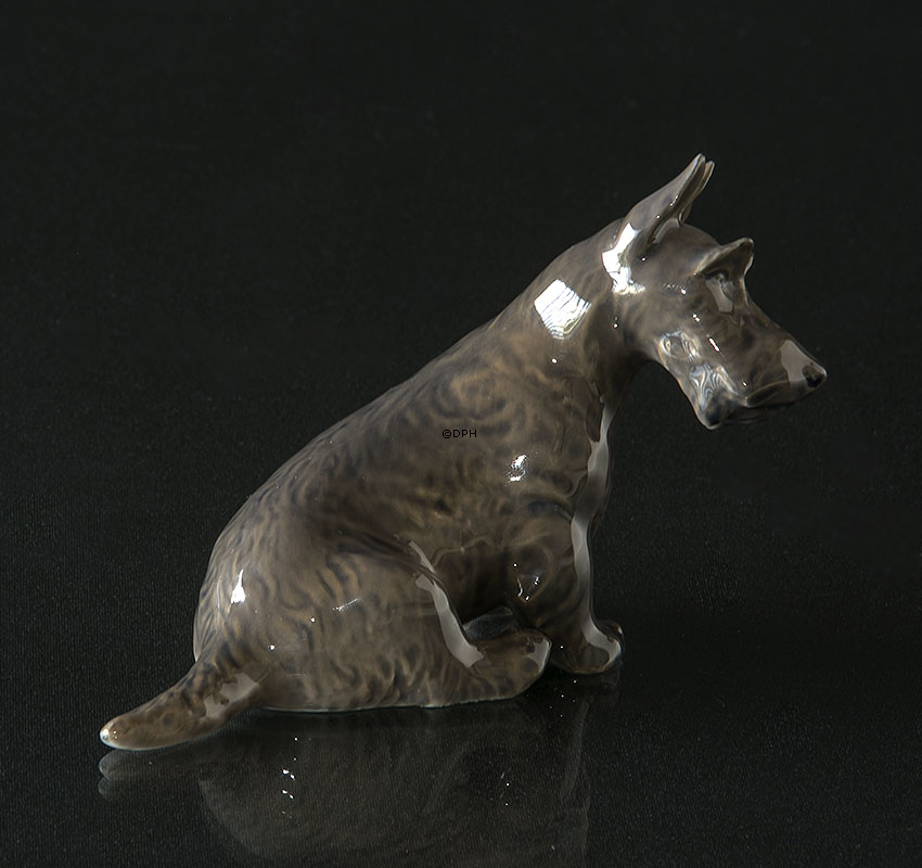 Scottish Terrier 8cm, Royal Copenhagen Hundefigur Nr. 3162