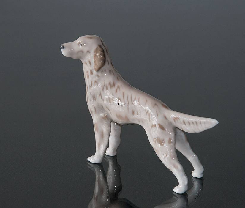 Irish Setter steht aufmerksam, Royal Copenhagen Hund Figur Nr. 3252