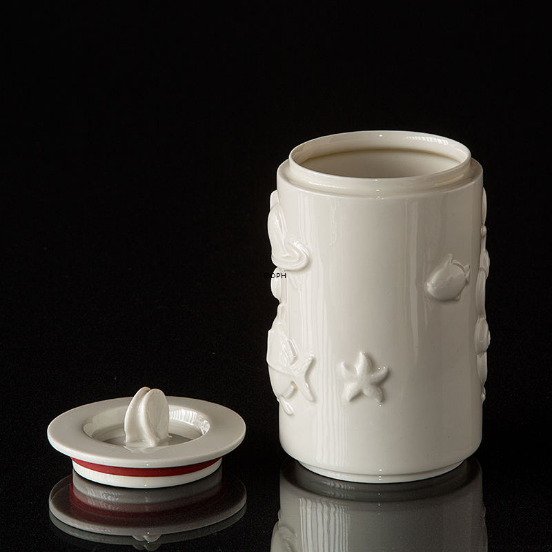 Krug mit Deckel und Fischmotiv Royal Copenhagen Nr. 3287