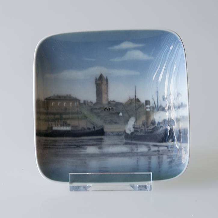 Schale mit Esbjerg Hafen das Tor nach Gro&#xDF;britannien, Royal Copenhagen Nr. 3357
