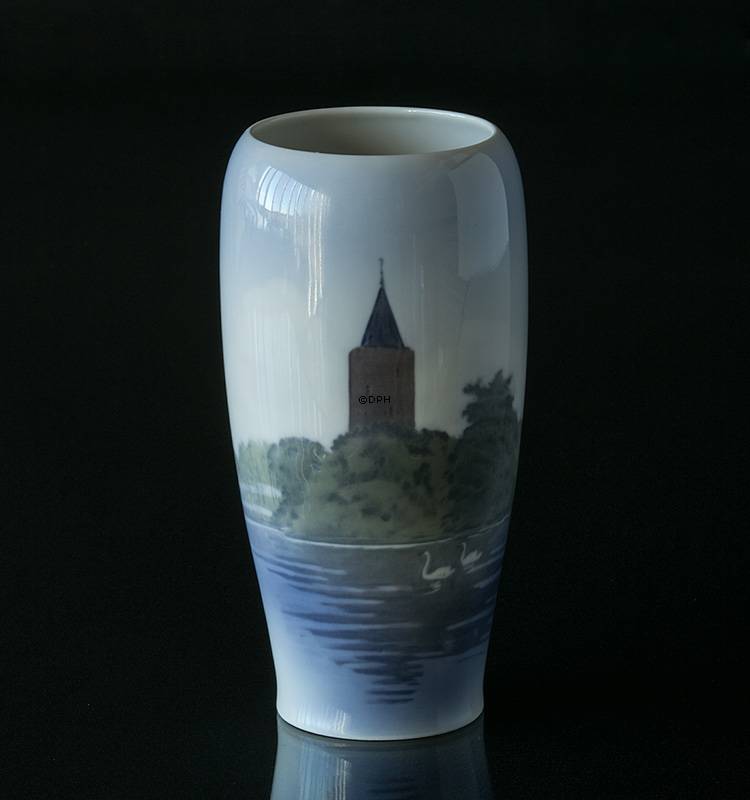 Vase mit dem Ganseturm in Vordingborg, Royal Copenhagen Nr. 3367