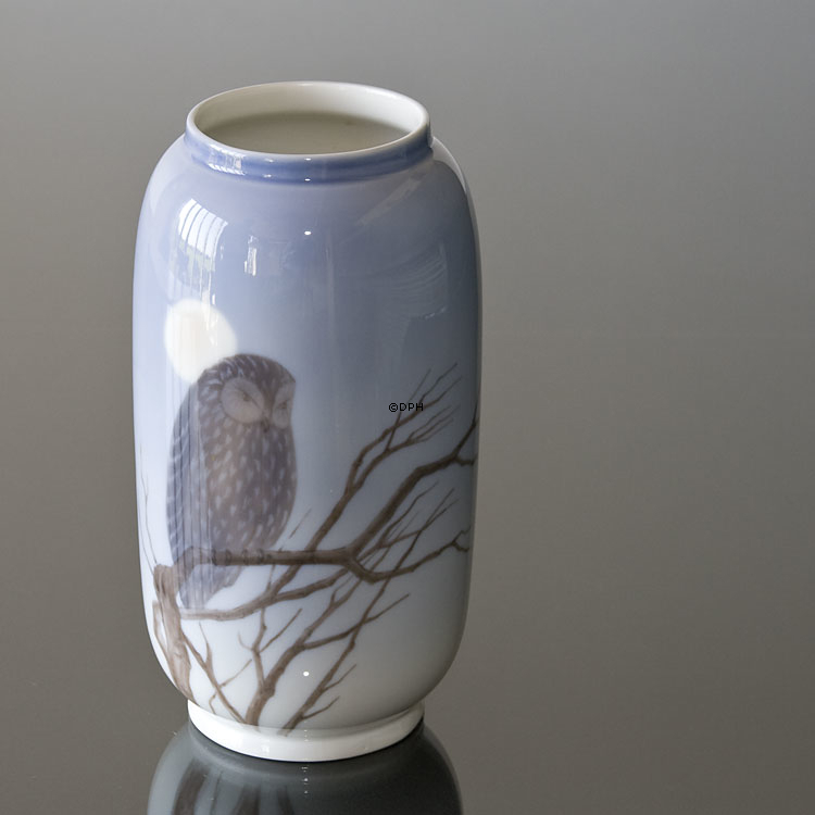 Vase mit Eule, Royal Copenhagen no. 347-107