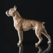 Boxer stehtend, Royal Copenhagen Hund Figur