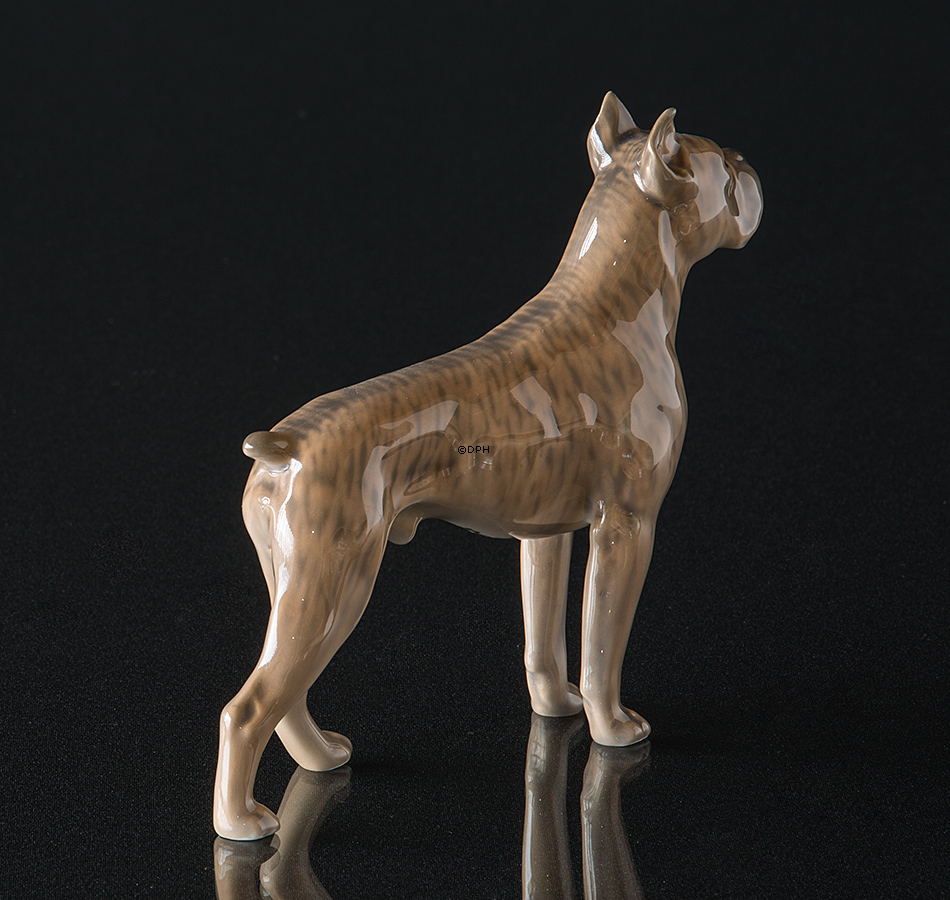Boxer stehtend, Royal Copenhagen Hund Figur Nr. 3634