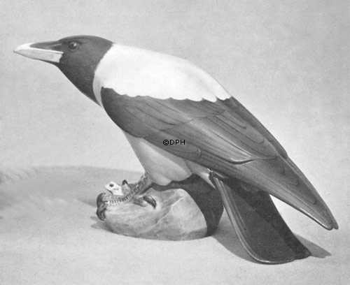 Krähe, Royal Copenhagen Vogelfigur Nr. 365